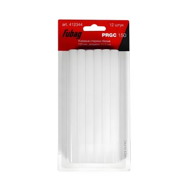 фото Стержни клеевые 11,2 х 150 мм (12 шт., белые) PRGC 150 FUBAG 412344