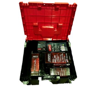 фото Набор ИНТЕРСКОЛ МультиМАКС "Автомобилист" (МультиБокс 150, ММ-18В, ДА-13, ГАУ-300, 2.5 Ач, ЗУ)