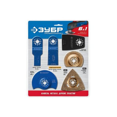 фото Набор насадок для реноватора, 6 предм., OIS-хвост. ЗУБР Профессионал 15574