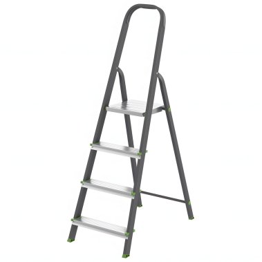 фото Стремянка 4 ступени (стальная, алюмин. ступени) СИБРТЕХ 97954