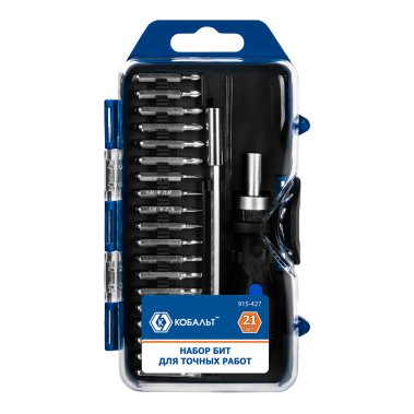 фото Набор бит для точных работ (19 бит, рукоятка, удлинитель) КОБАЛЬТ 915-427