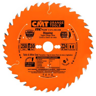 фото Диск пильный 250 x 2.4 х 30 мм 42T (дерево) CMT 271.250.42M