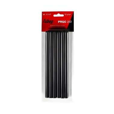 фото Стержни клеевые 11,2 х 200 мм (12 шт., черные) PRGC 100 FUBAG 41147