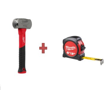 фото Набор MILWAUKEE "ЛЕТНИЕ ПОДАРКИ" №3 (Кувалда 1,36 кг + рулетка 2 м) 493310008