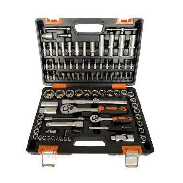 фото Набор инструментов ВИХРЬ АВТО 94 пр. (CrV, 1/2'', 1/4'', кейс) 73/6/7/7