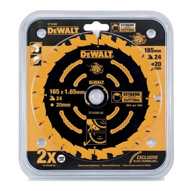 фото Диск пильный 165 х 20 мм 24T (дерево) Extreme DeWalt DT10300