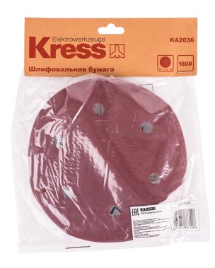 фото Листы шлифовальные 225 мм P180 (5 шт., с перфорацией) KRESS KA2036
