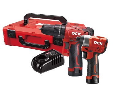 фото Набор аккумуляторного инструмента DCK KDKIT25 (KDJZ23-10i + KDPL04-8, 10,8 В, 2*2.0 А/ч, З/У, K-Box)