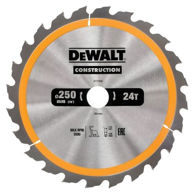 фото Диск пильный 250 х 30 мм 24T CONSTRUCTION DeWalt DT1956