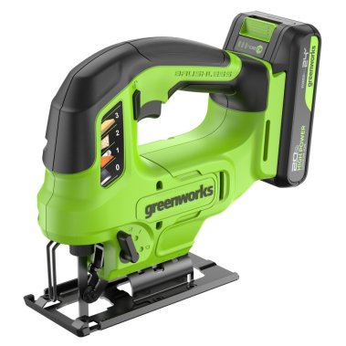 фото Лобзик аккумуляторный GREENWORKS GD24JS90K2 3601707CUA