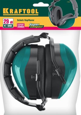 фото Наушники защитные (до 109 дБ, шарнирное крепление) KRAFTOOL 11362