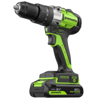 фото Дрель-шуруповерт аккумуляторная ударная GREENWORKS GD24DD60 3704107CUC