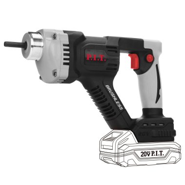 фото Вибратор для бетона аккум. P.I.T. PMV20H-25A SOLO (20В, ф25мм, 3100об/мин, 6200вибр/мин, булава1,5м)
