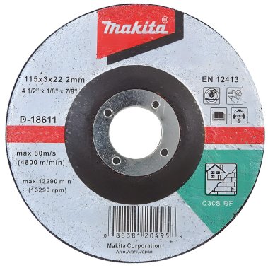 фото Диск шлифовальный 180 х 6.0 х 22.2 мм (камень) MAKITA D-18530