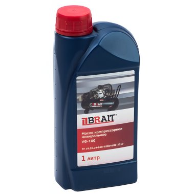 фото Масло BRAIT 1 л/0,946л для поршневых компрессоров VG-100 (минеральное)