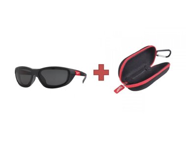 фото Очки защитные PREMIUM (затемненные, поляризованные) MILWAUKEE 4932471886 + Кейс для очков 4932492083