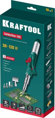 фото Паяльник газовый KRAFTOOL SolderGas, 120 К, 10-в-1 55503-Н10
