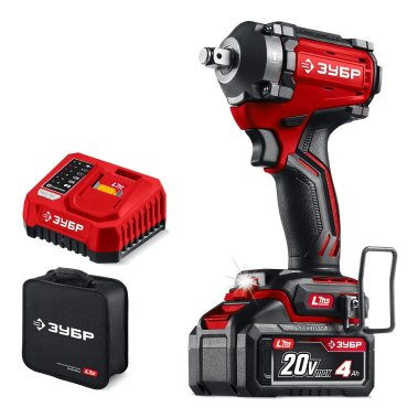 фото Гайковерт аккумуляторный ударный ЗУБР ГБУ-500-41 LSM