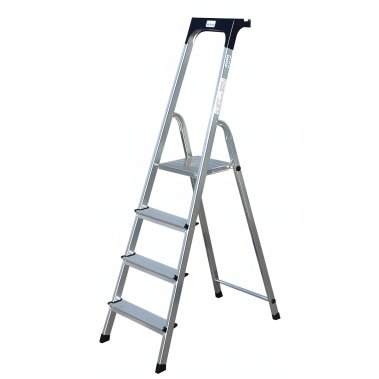 фото Стремянка SAFETY (4 ступени, с полочкой) KRAUSE 128942