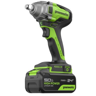 фото Гайковерт аккумуляторный ударный GREENWORKS GD24IW400K5 3802907CUG