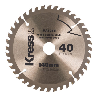 фото Диск пильный 140 мм 40T TCT (по дереву) KRESS KA8215