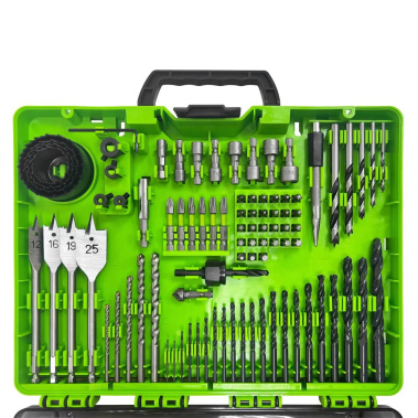 фото Набор сверл, бит, коронок, 90 пр. (в кейсе) GREENWORKS 2944607