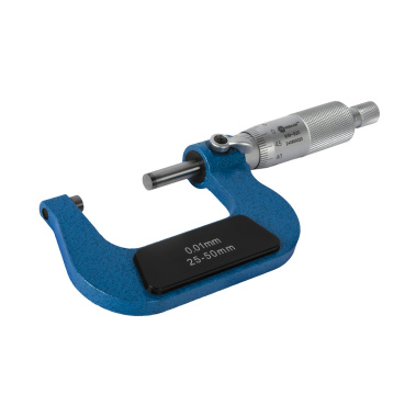 фото Микрометр механический 25 - 50 мм (точность 0,01 мм, кейс) КОБАЛЬТ 919-920