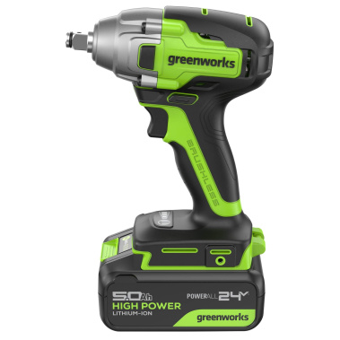 фото Гайковерт аккумуляторный ударный GREENWORKS GD24IW400K5 3802907CUG