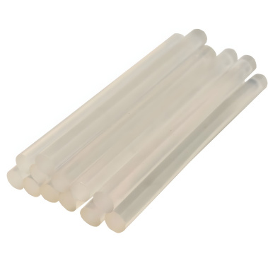 фото Стержни клеевые 7 х 100 мм (12 шт., белый прозрачный) ПРАКТИКА 641-572
