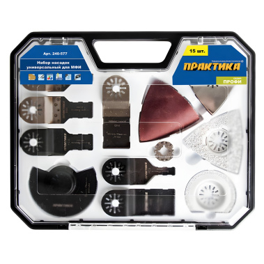 фото Набор оснастки универсальный (15 шт., №8, кейс) ПРАКТИКА 240-577