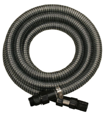 фото Шланг для воды всасывающий 25 мм, 4 м, резьба 1'', пластиковый клапан QUATTRO ELEMENTI 645-372