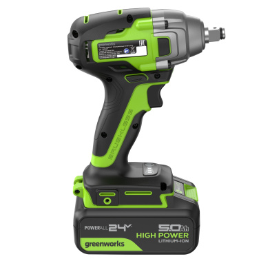 фото Гайковерт аккумуляторный ударный GREENWORKS GD24IW400K5 3802907CUG