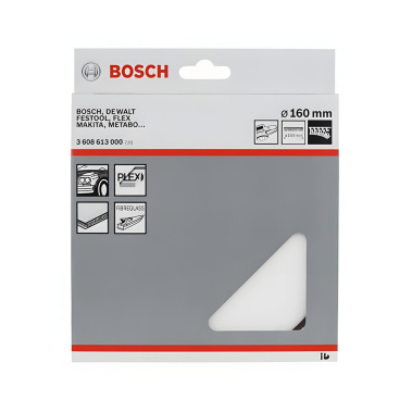 фото Губка полировальная 160 мм (на липучке) BOSCH 3608613000