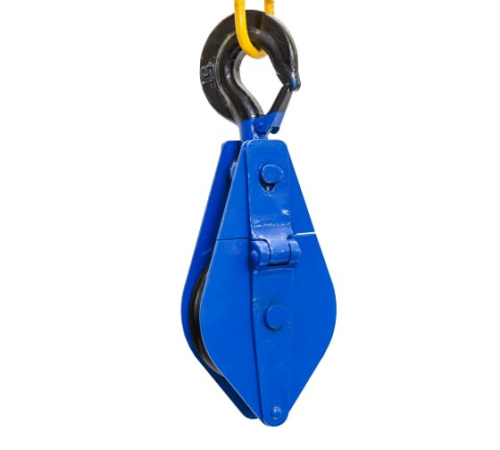 Блок шкивовый однорольный с крюком и откидной щекой 3,2т