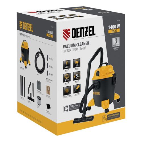 Пылесос строительный Denzel LVC20