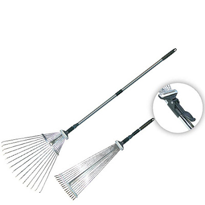 Грабли веерные телескопические хромированные Дарко