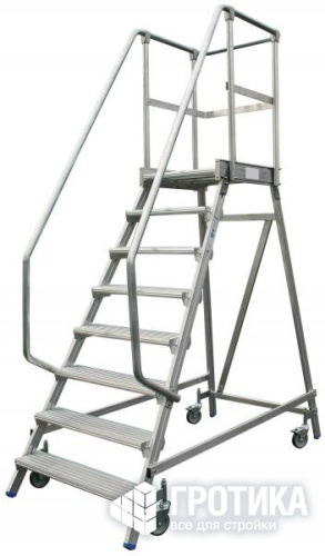 Лестница с платформой Krause Stabilo 7 ступеней, передвижная