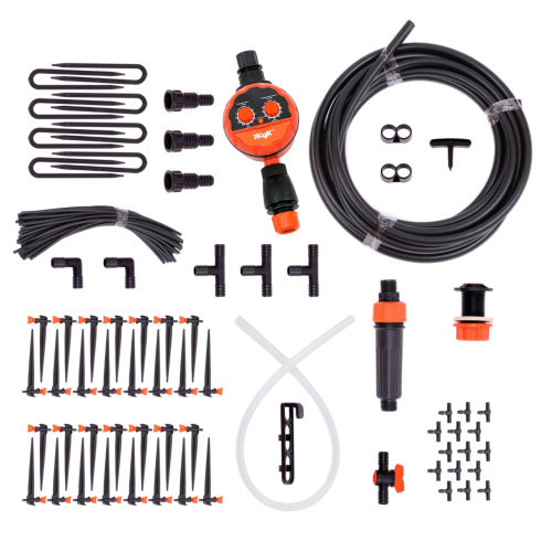 Капельный полив "Жук" от ёмкости, 60 растений, с таймером и регулируемыми капельницами
