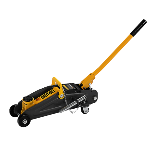 Домкрат гидравлический подкатной с фиксатором 2 т, 130-330 мм, в кейсе Denzel арт.51154