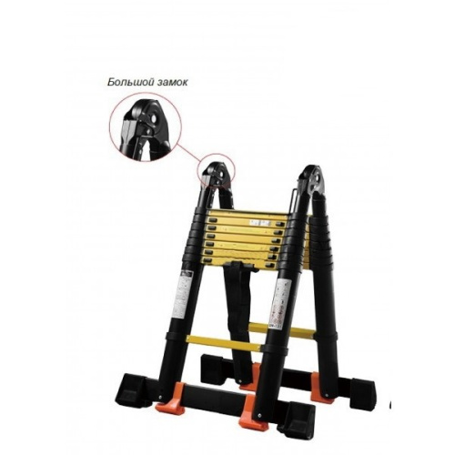 Лестница-стремянка телескопическая МИ ПРОФИ 8ступ. 2,5/5м