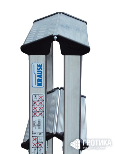 Стремянка Krause Dopplo двусторонняя 3 ступени алюминиевая