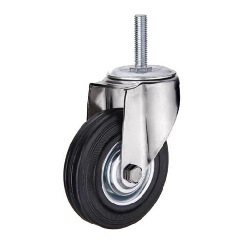 Колесо 55 SCt 125мм поворотное, болтовое крепление, черная резина