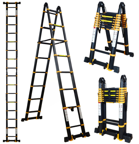Лестница-стремянка телескопическая МИ ПРОФИ 7 ступеней 4,4м