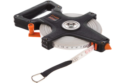 Рулетка геодезическая SPARTA, 50м х12.5мм, лента ПВХ, открытый  корпус // SPARTA 314405