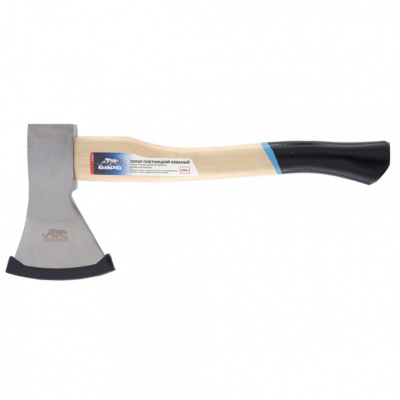 Топор 1000 г плотницкий, кованый, деревянная ручка пескоструйное покрытие полотна 21656 Барс