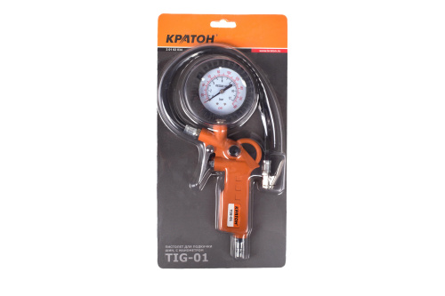 Пистолет для подкачки шин с манометром Кратон TIG-01 30102034
