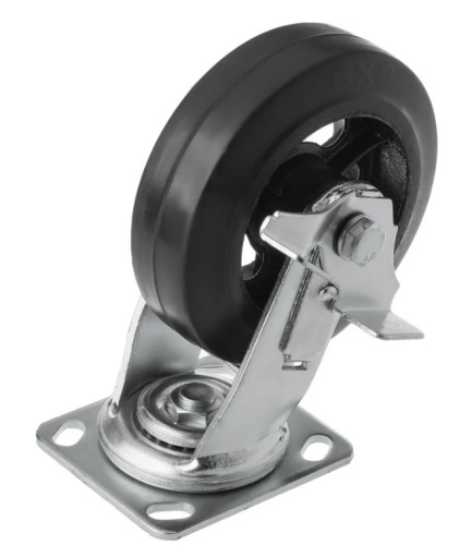 Колесо 55 SCdb поворотное большегрузное, c торм. d=125/150кг