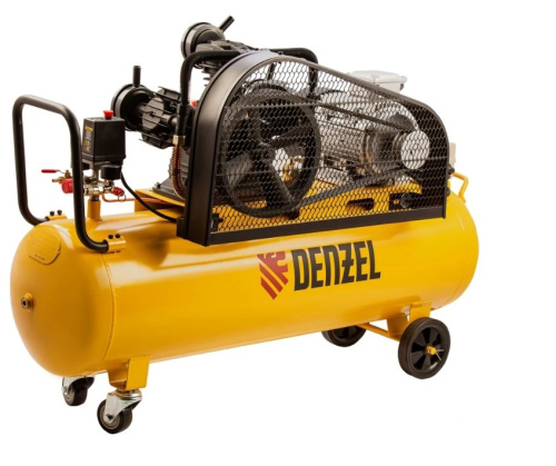 Воздушный компрессор с ременным приводом DENZEL BCW3000-T/100, 3,0 кВт, 100 литров, 520 л/мин 58118