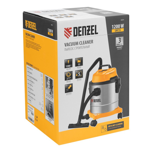 Пылесос строительный Denzel LVC15
