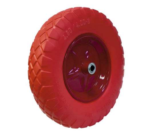 Колесо бескамерное полиуретановое к тачке 4.80-8  400мм с осью 20мм